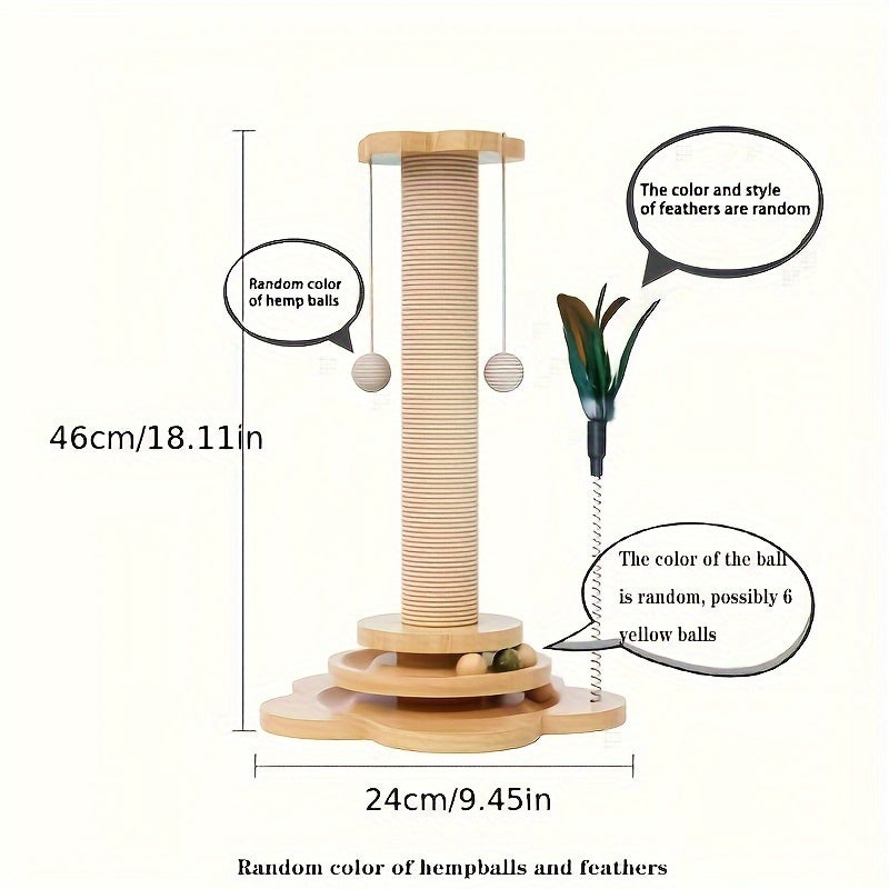 Interactive Cat Scratcher with Rotating Platform – Play, Scratch & Relax