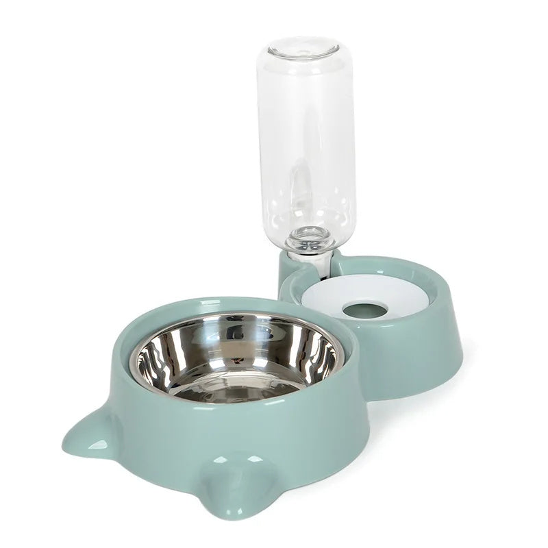 Automatic Gravity Pet Water & Food Dispenser – Dual Function Bowl for Cats & Dogs