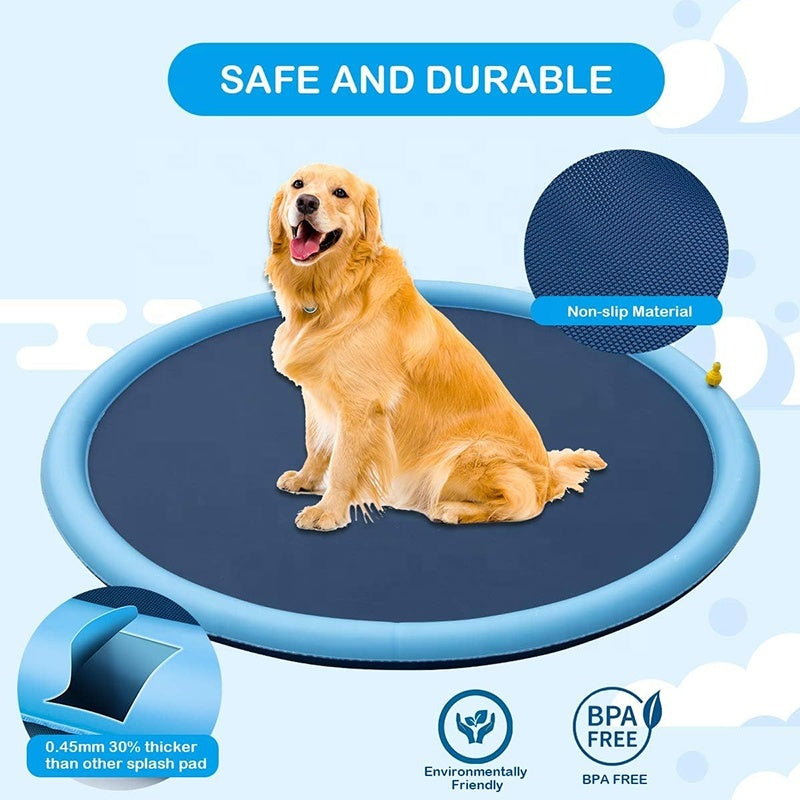 Dog Sprinkler Splash Pad – Outdoor Fun & Cooling Play Mat