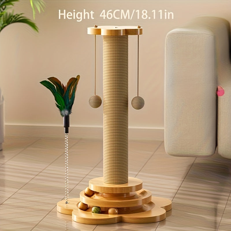 Interactive Cat Scratcher with Rotating Platform – Play, Scratch & Relax