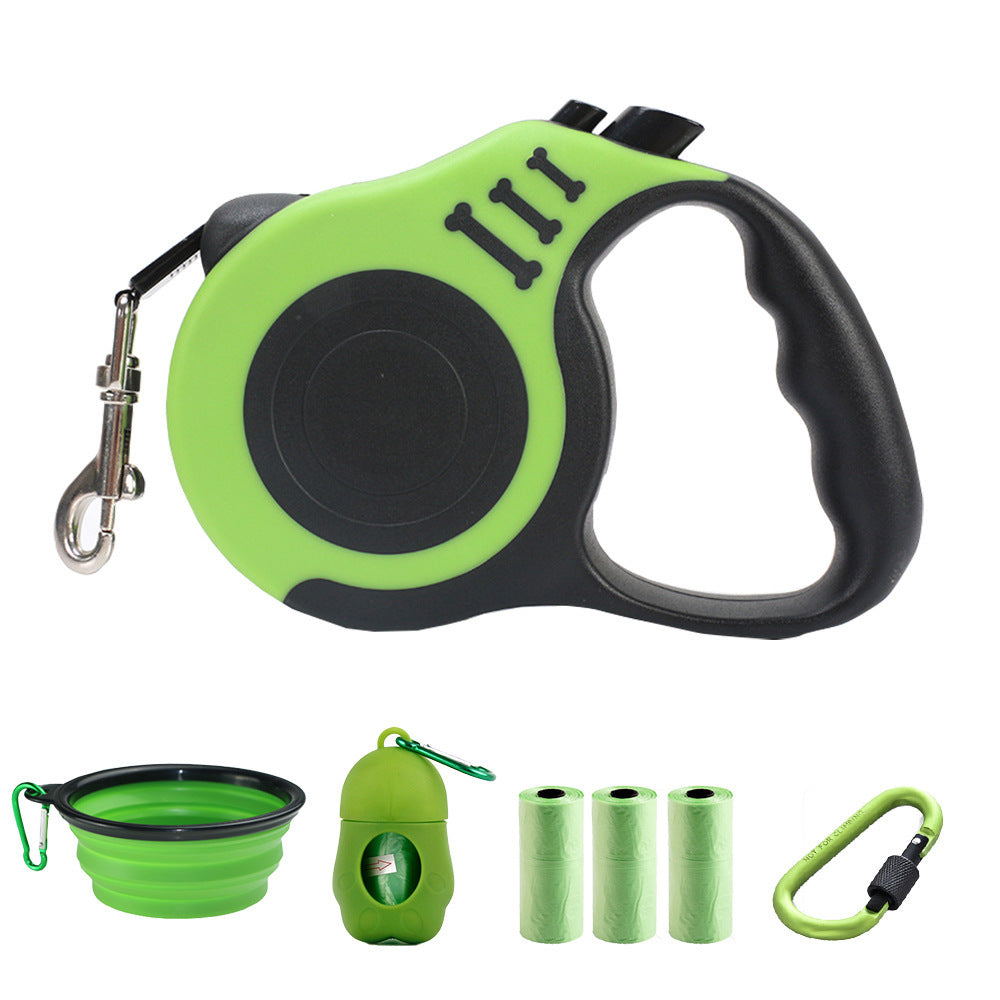 Dog Walking Essentials Set – Leash, Folding Bowl & Poop Picker in One
