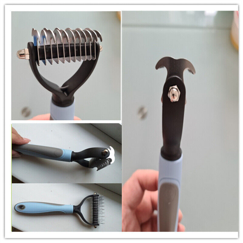 Dual-Sided Deshedding & Dematting Brush – For Dogs & Cats