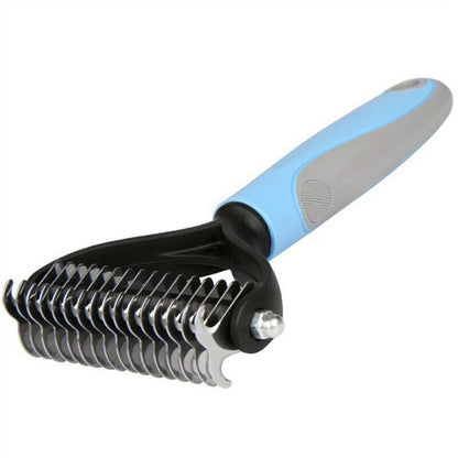 Dual-Sided Deshedding & Dematting Brush – For Dogs & Cats