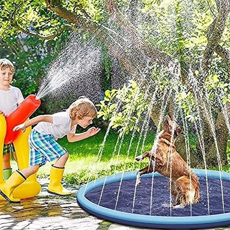 Dog Sprinkler Splash Pad – Outdoor Fun & Cooling Play Mat