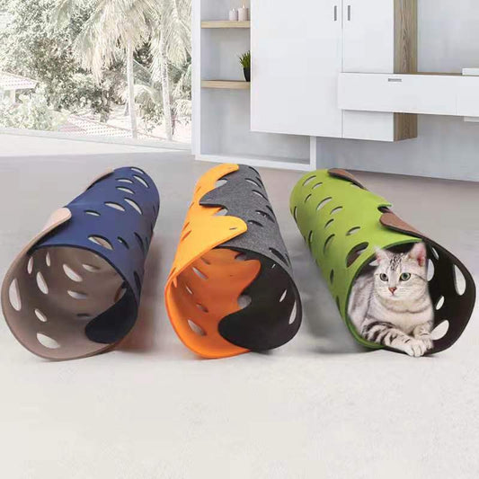 Cat Tunnel Removable Felt Toy – Foldable Fun & Cozy Play