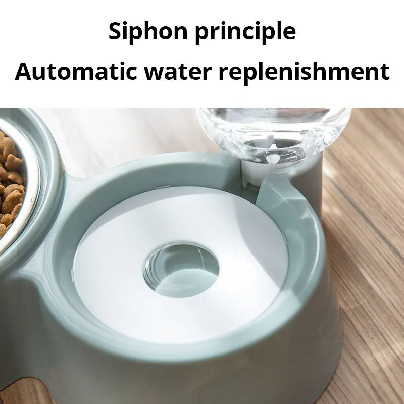 Automatic Gravity Pet Water & Food Dispenser – Dual Function Bowl for Cats & Dogs