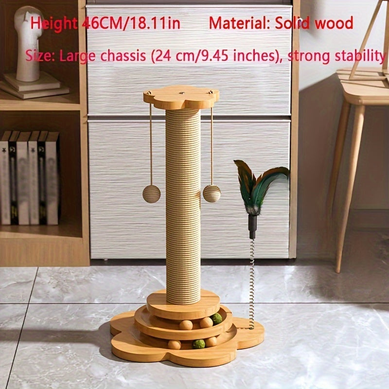 Interactive Cat Scratcher with Rotating Platform – Play, Scratch & Relax