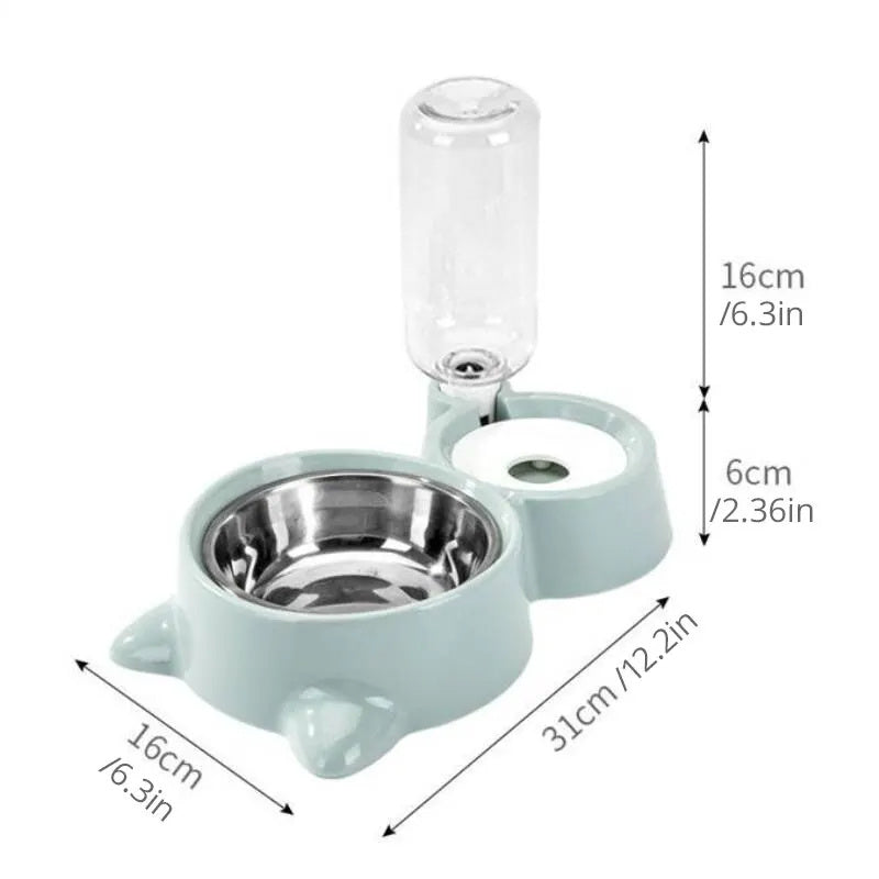 Automatic Gravity Pet Water & Food Dispenser – Dual Function Bowl for Cats & Dogs