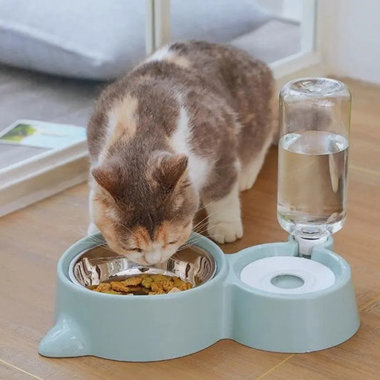 Automatic Gravity Pet Water & Food Dispenser – Dual Function Bowl for Cats & Dogs