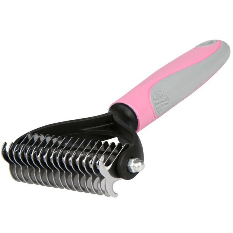 Dual-Sided Deshedding & Dematting Brush – For Dogs & Cats