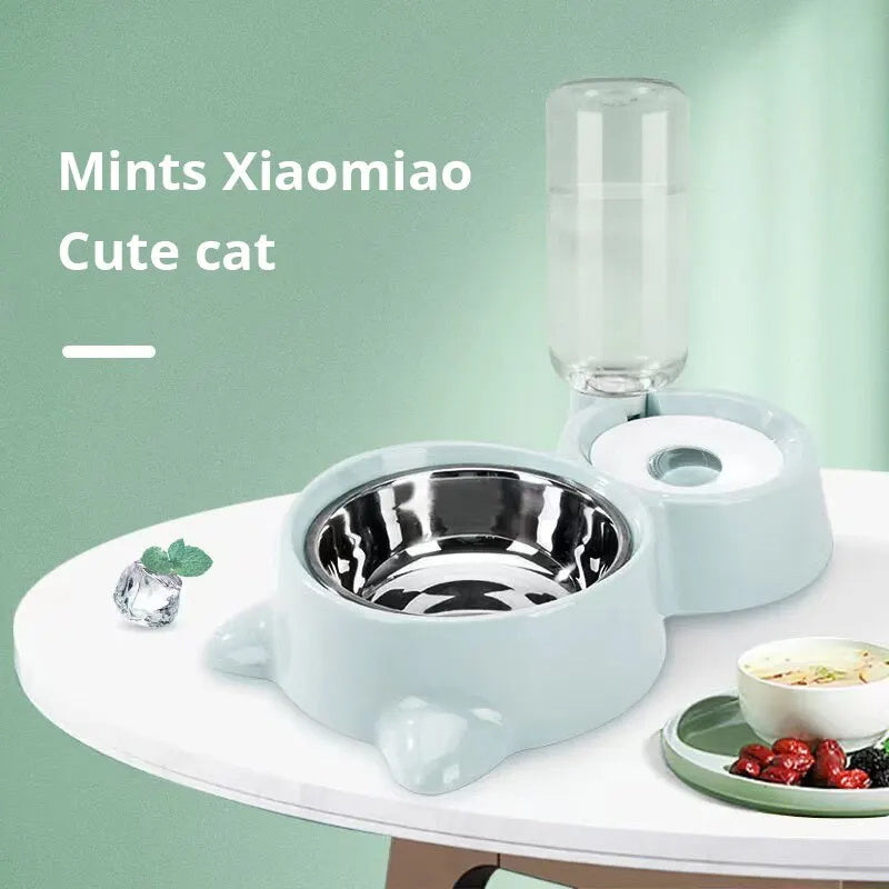Automatic Gravity Pet Water & Food Dispenser – Dual Function Bowl for Cats & Dogs