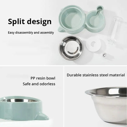 Automatic Gravity Pet Water & Food Dispenser – Dual Function Bowl for Cats & Dogs