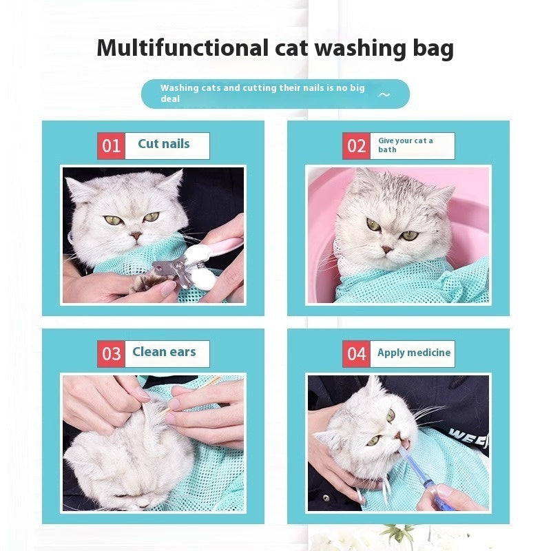 5th-Generation Cat Grooming Bag – Safe, Scratch-Resistant & Easy to Use