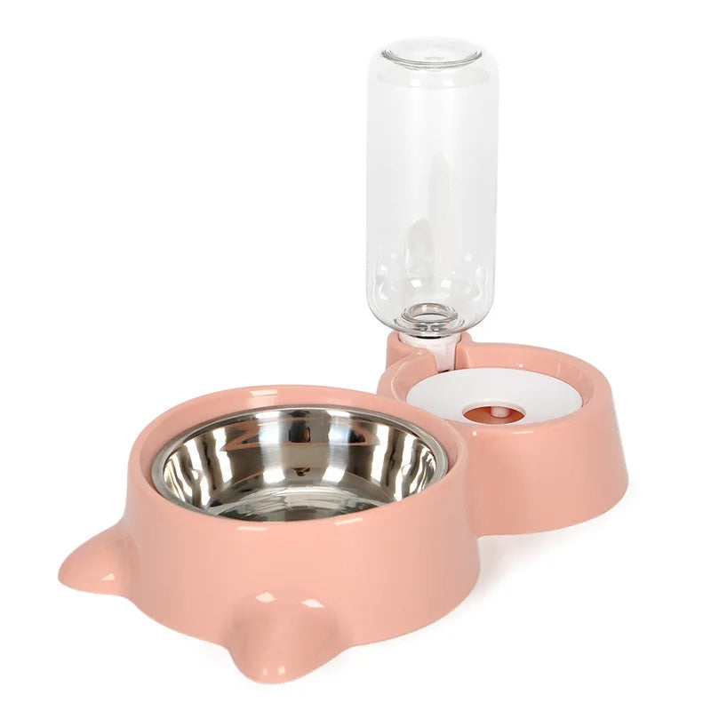 Automatic Gravity Pet Water & Food Dispenser – Dual Function Bowl for Cats & Dogs