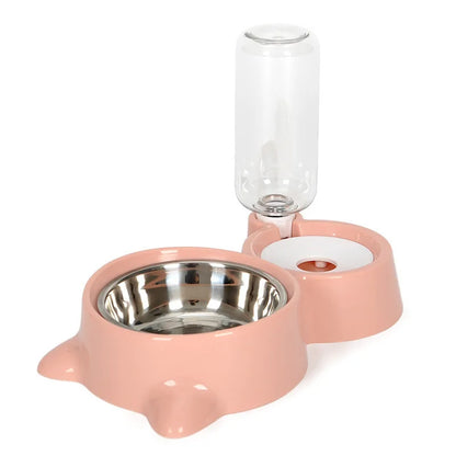 Automatic Gravity Pet Water & Food Dispenser – Dual Function Bowl for Cats & Dogs